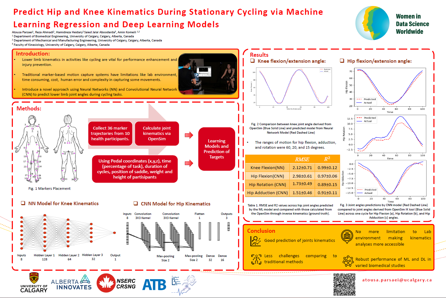 Predict Hip and Knee Kinematics During Stationary Cycling via Machine Learning Regression Models and Deep Learning Models